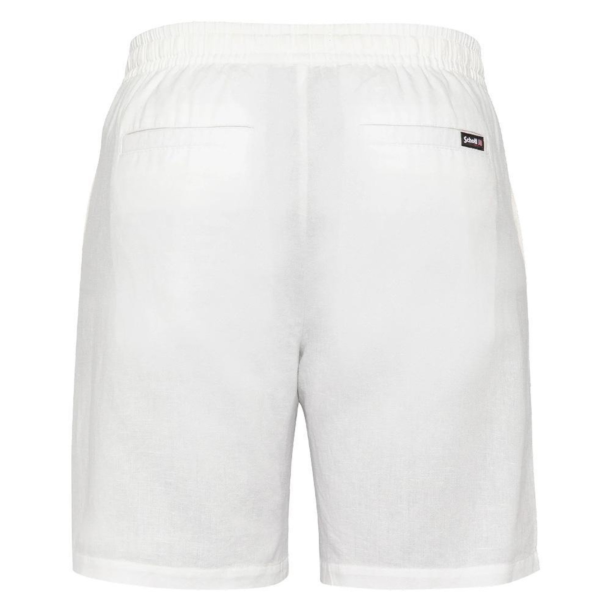 Voir la diapositive 4 : Schott Short blanc homme schott lin shine