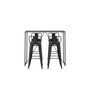 Voir la diapositive 4 : Paris Prix Ensemble Table de Bar & 4 Tabourets  Brea & Tempe  120cm Noir
