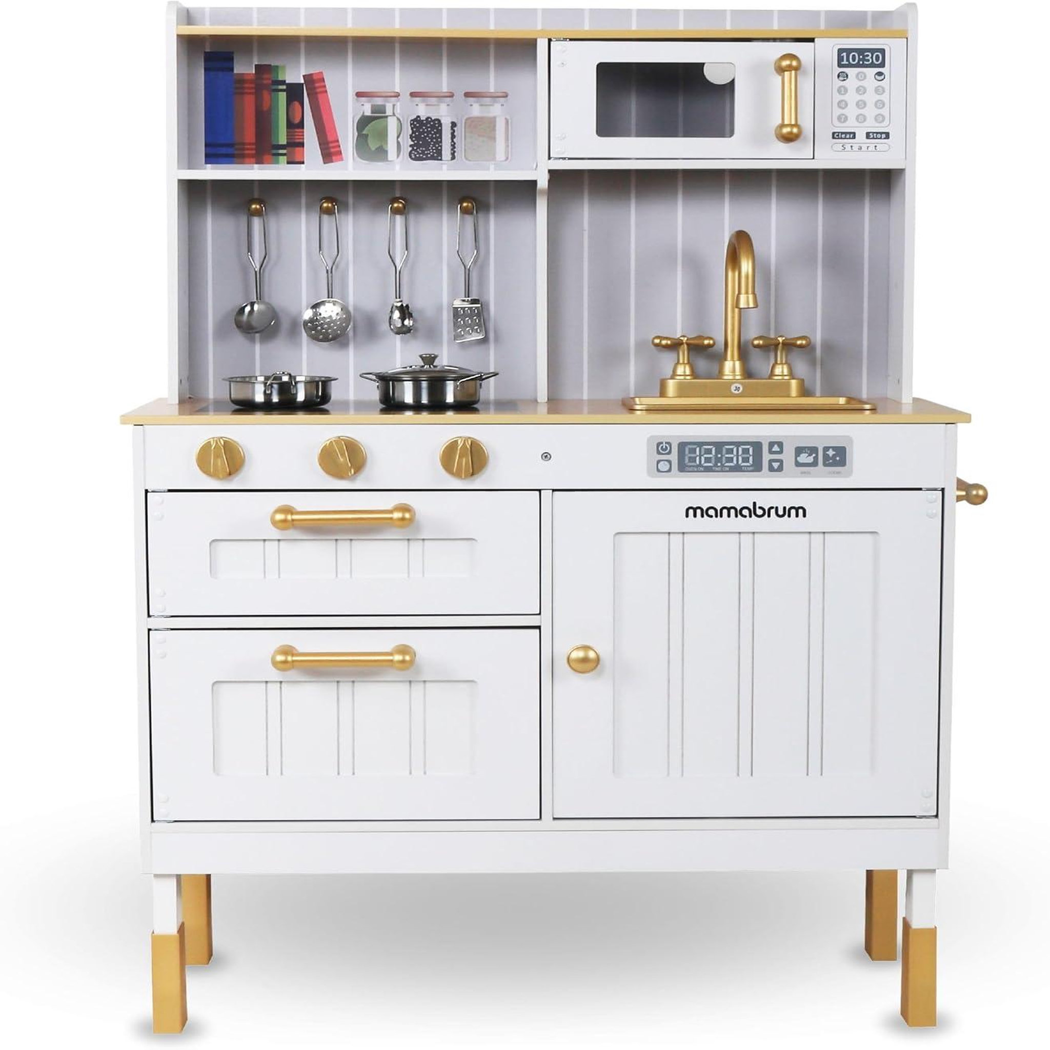 Voir la diapositive 2 : MAMABRUM Cuisine Enfant en Bois pour Enfants 3+ Mamabrum - Cuisine avec Accessoires et Tablier