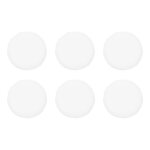 FIVE Lot de 6 Butées Adhésives  Poignée de Porte  4cm Blanc