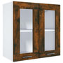 Voir la diapositive 2 : VIDAXL Armoire vitree suspendue Chene fume 60x31x60 cm Bois ingenierie