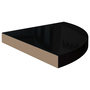 Voir la diapositive 4 : VIDAXL Etageres d'angle flottantes 4 pcs noir brillant 35x35x3,8cm MDF