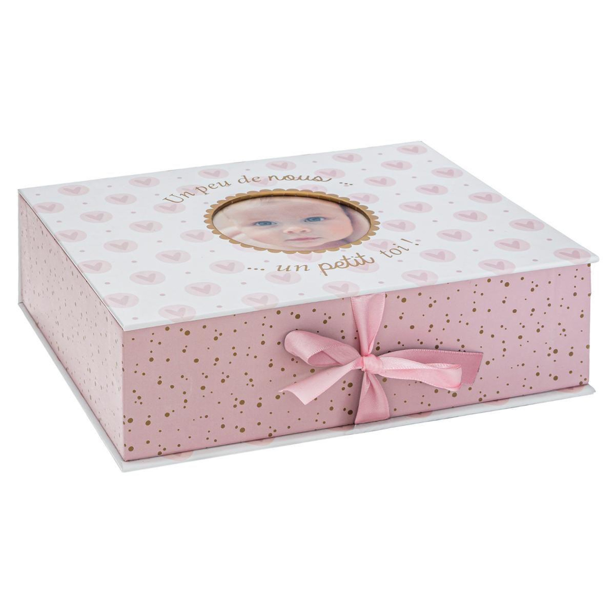 Voir la diapositive 4 : Atmosphera Kids Boîte à photos  souvenir  21cm rose