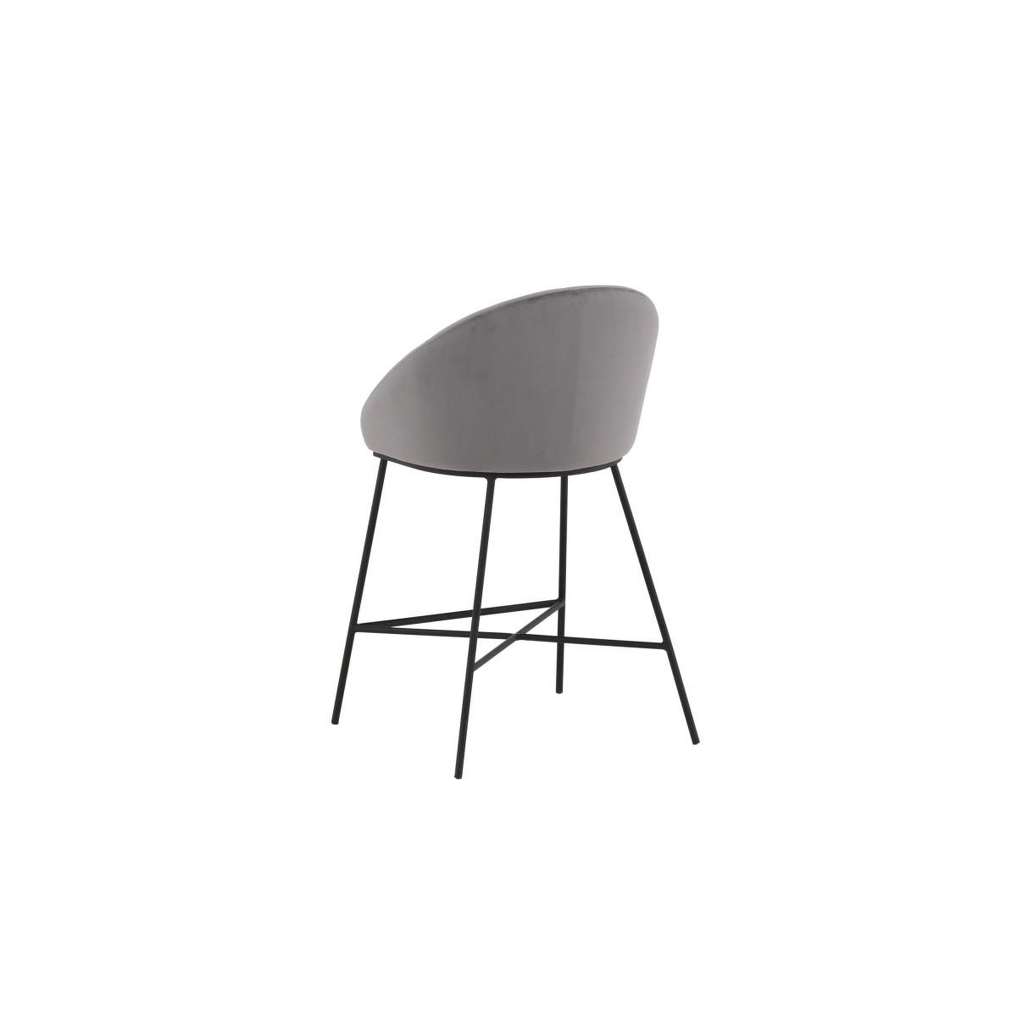 Voir la diapositive 6 : Paris Prix Chaise de bar en velours  alton  97cm gris foncé