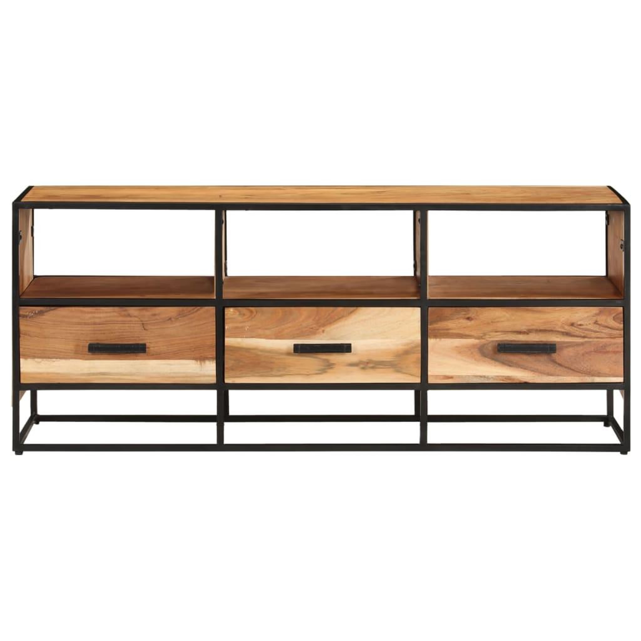 Voir la diapositive 2 : VIDAXL Meuble TV 110x30x45 cm Bois d'acacia massif