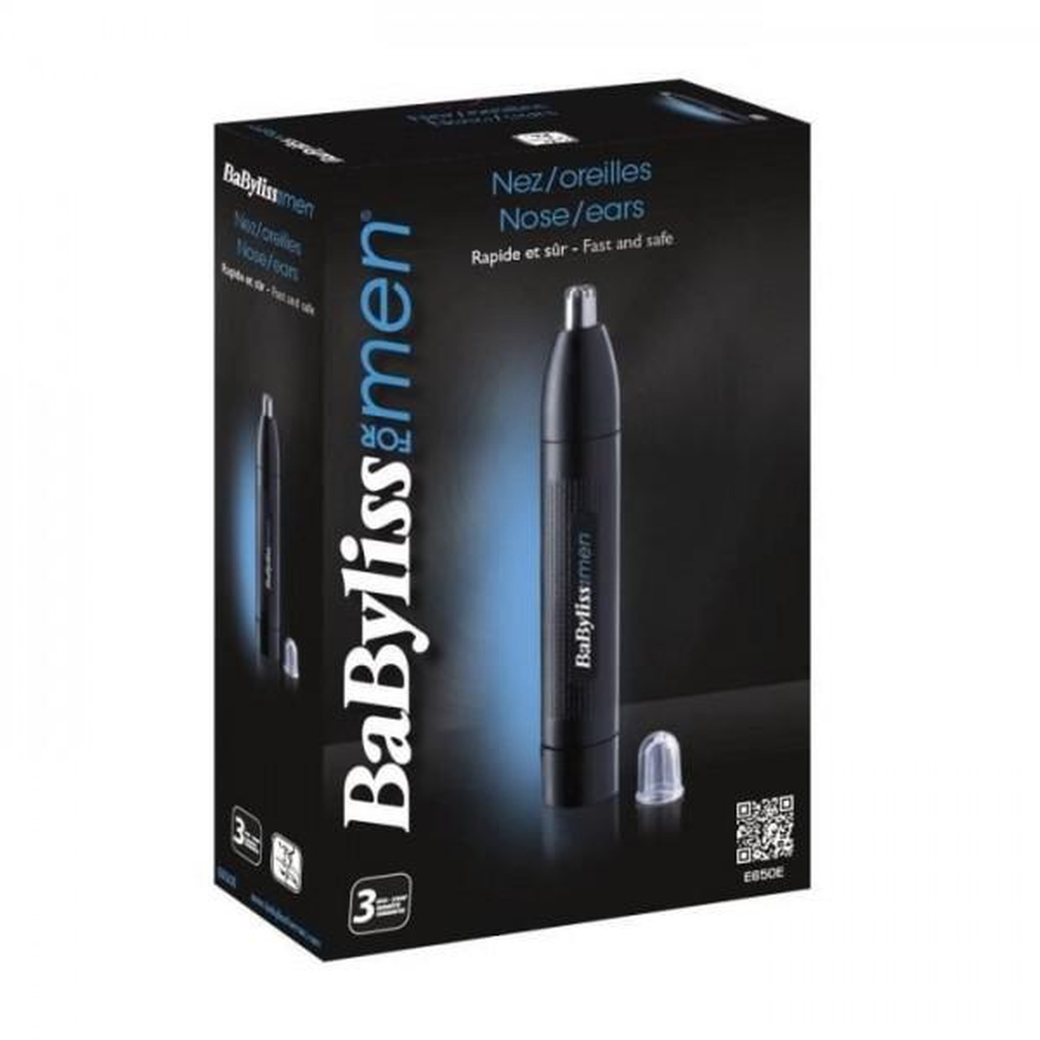 Voir la diapositive 3 : BABYLISS Tondeuse Multifonctions  nez/oreilles - BaByliss - E650E - coupe rapide et sûre - tete amovible lavable sous l'eau