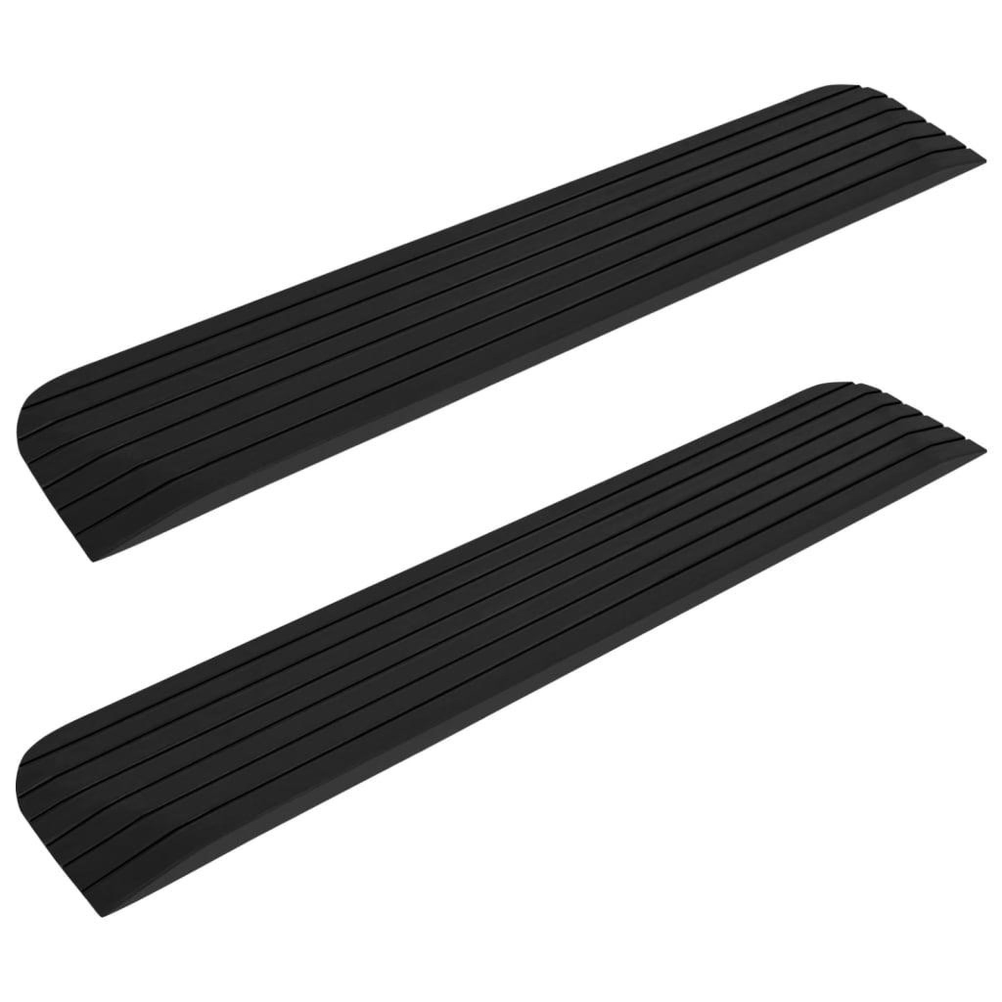 VIDAXL Rampes de seuil 2 pcs 110x21x2,5 cm Caoutchouc