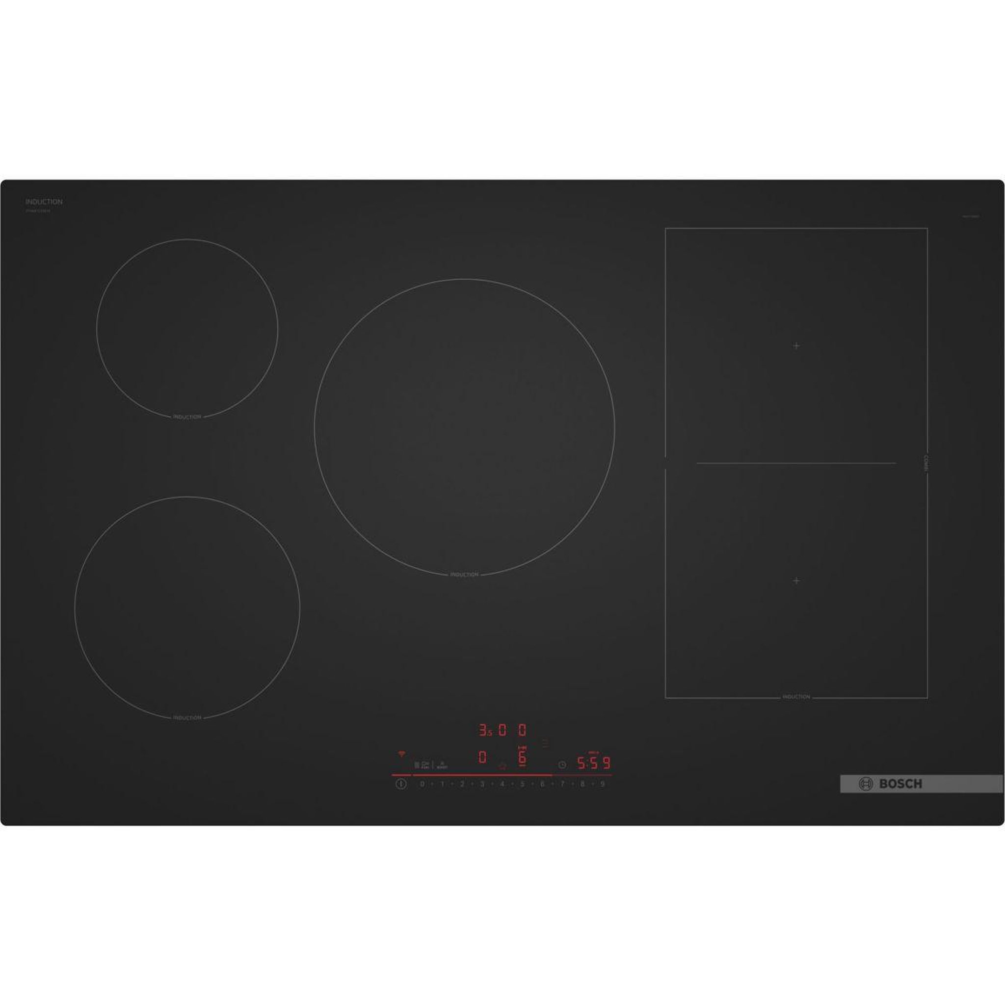 BOSCH Plaque induction PVW81CHB1E série 6, finition carbone mate