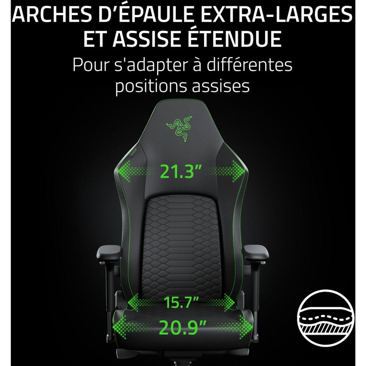 Razer Chaise gaming Iskur V2 NewGen Gris