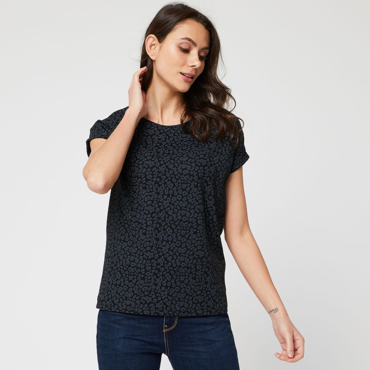 INEXTENSO T-shirt noir femme