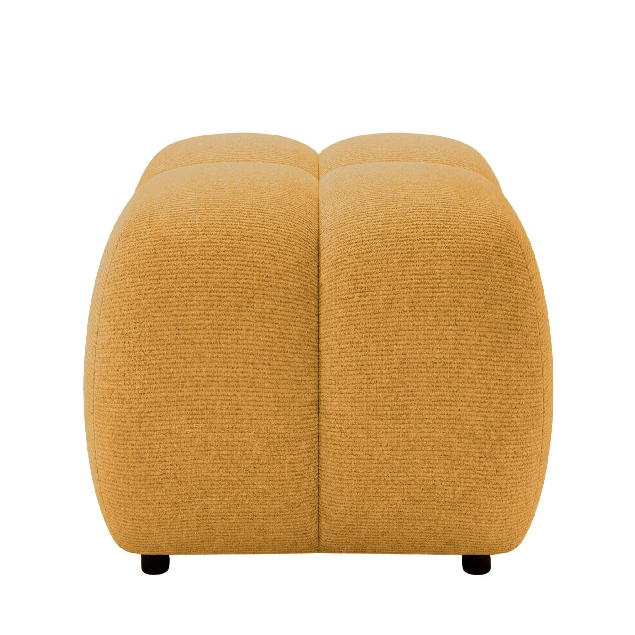 Voir la diapositive 1 : CASANOVA PARIS Constance - pouf en tissu chenille 72x72x43.5