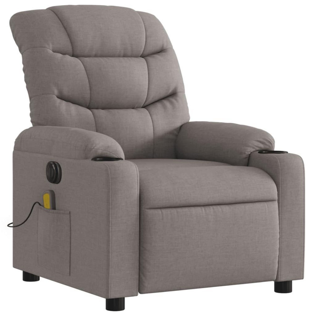 VIDAXL Fauteuil de massage inclinable electrique Taupe Tissu