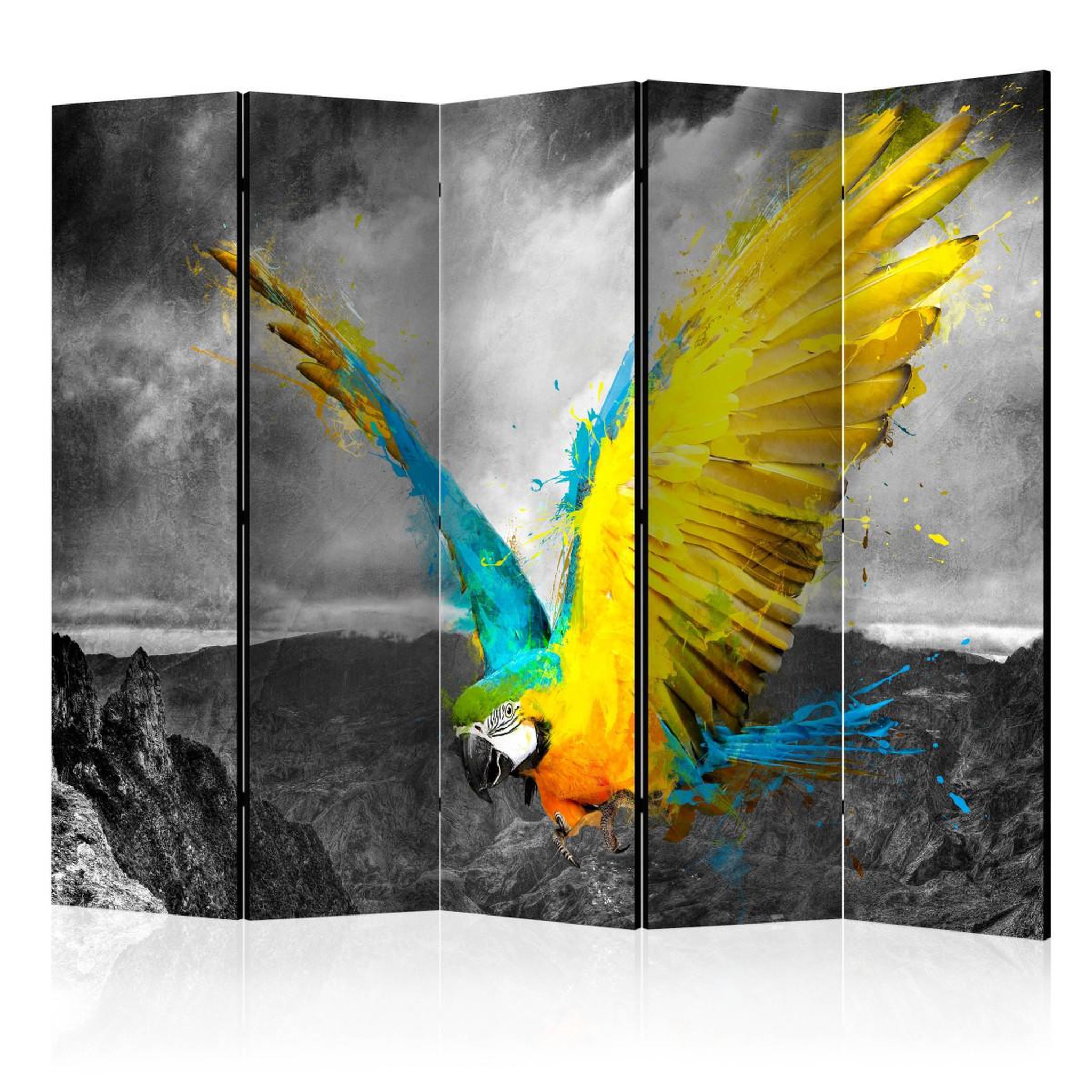 Paris Prix Paravent 5 volets  exotic parrot  172x225cm