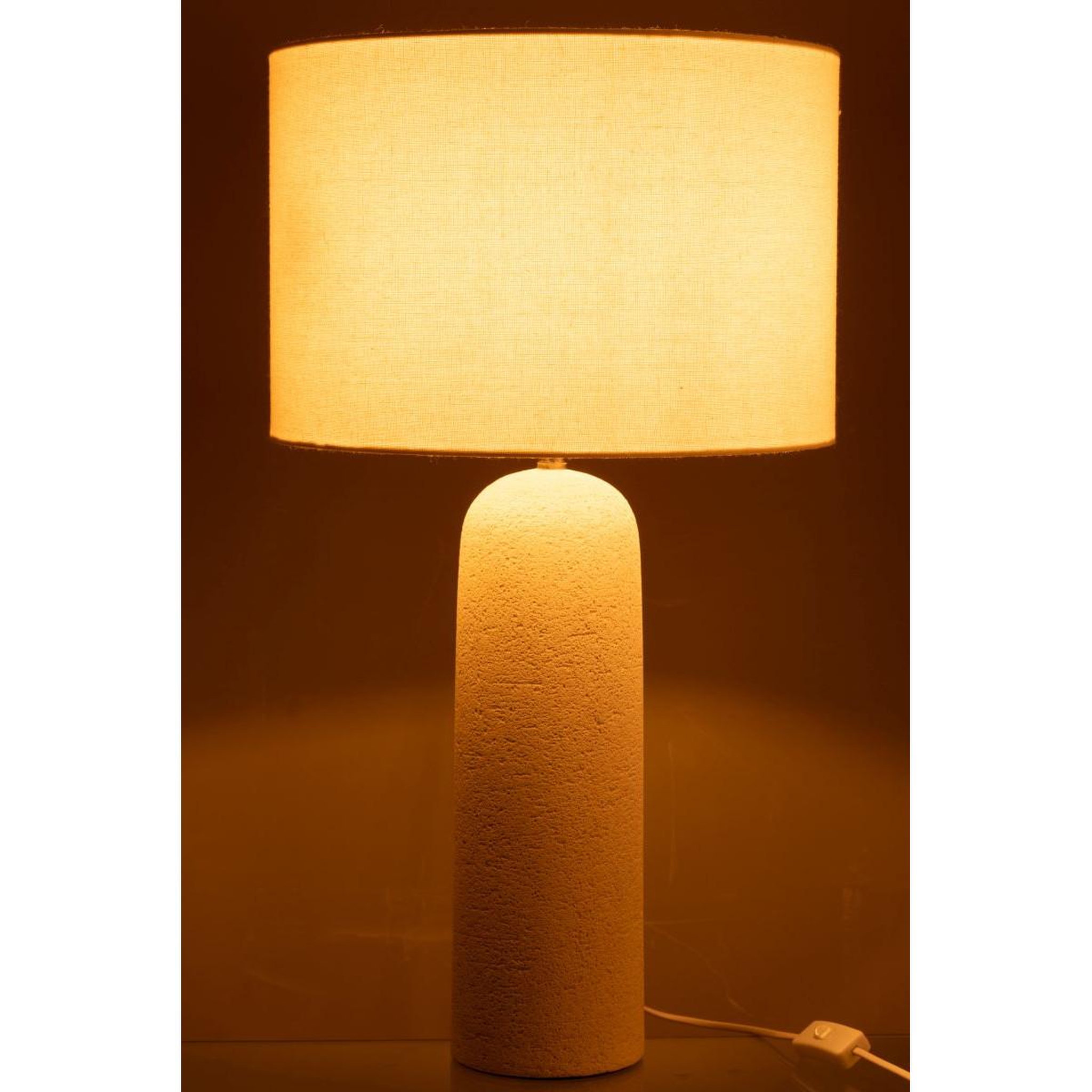 Voir la diapositive 3 : J-LINE Lampe à poser design  isla  68cm blanc