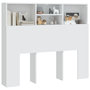 Voir la diapositive 4 : VIDAXL Armoire de tete de lit Blanc 120x19x103,5 cm