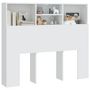 Voir la diapositive 4 : VIDAXL Armoire de tete de lit Blanc 120x19x103,5 cm