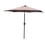 CONCEPT USINE Parasol droit rond 2,5 x 2,5 m chocolat COME