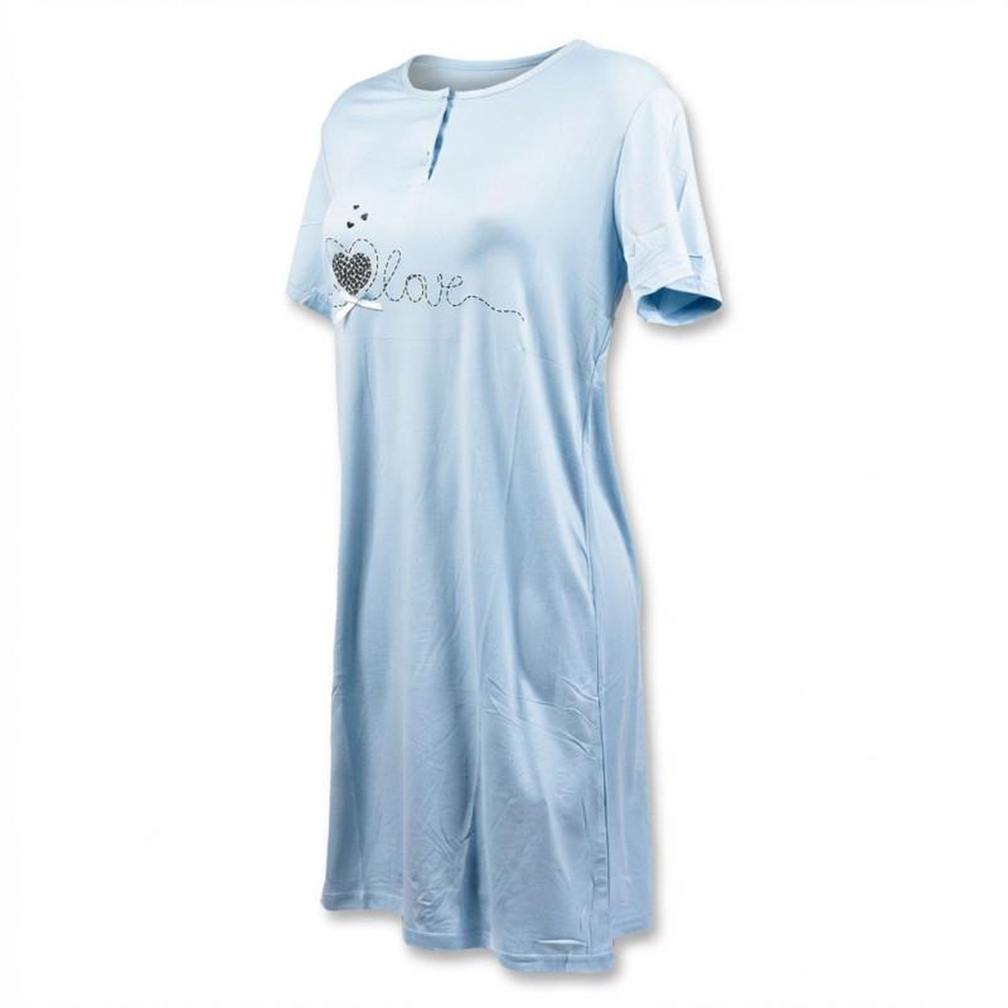 Voir la diapositive 1 : OZABI OZABI Chemise de Nuit Femme Microfibre LOVE Manches Courtes