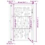 Voir la diapositive 6 : VIDAXL Portail de jardin anthracite 105x130 cm acier design de bambou