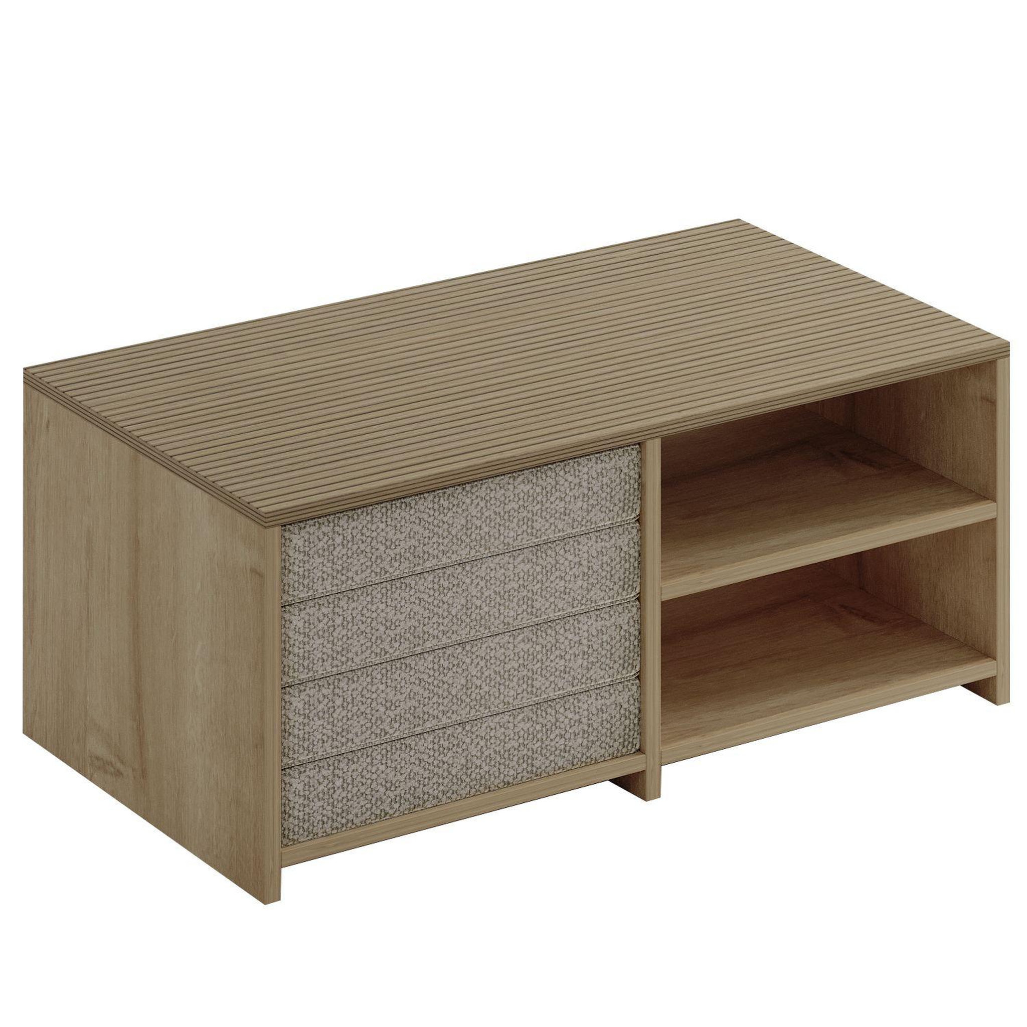 Habitat et Jardin Table basse en bois  gord  - 90 x 45 x 44 cm - beige