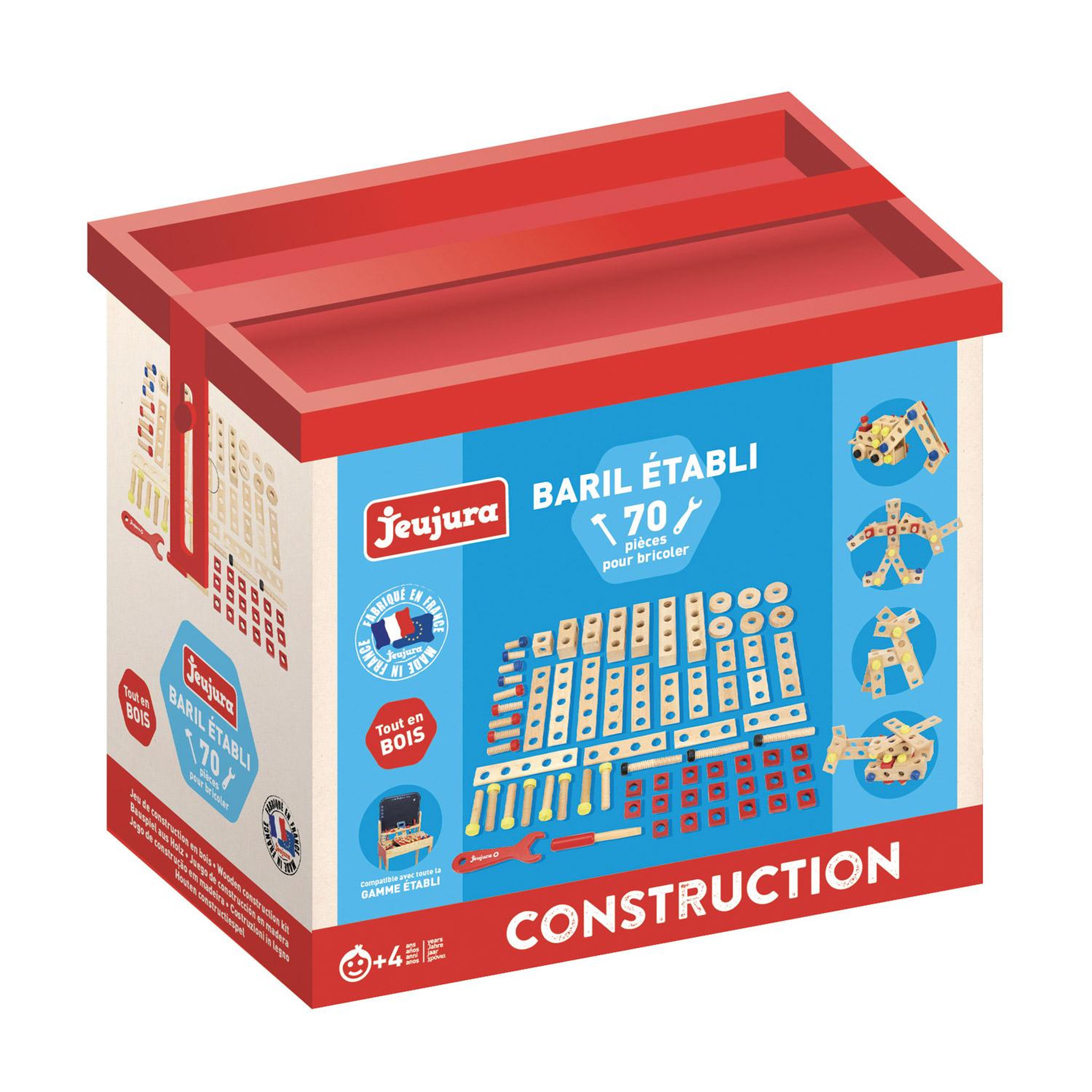 JeuJura Baril 70 pièces en bois pour établi bois