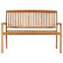 Voir la diapositive 2 : VIDAXL Banc 2 places empilable de jardin 128,5 cm Bois de teck solide