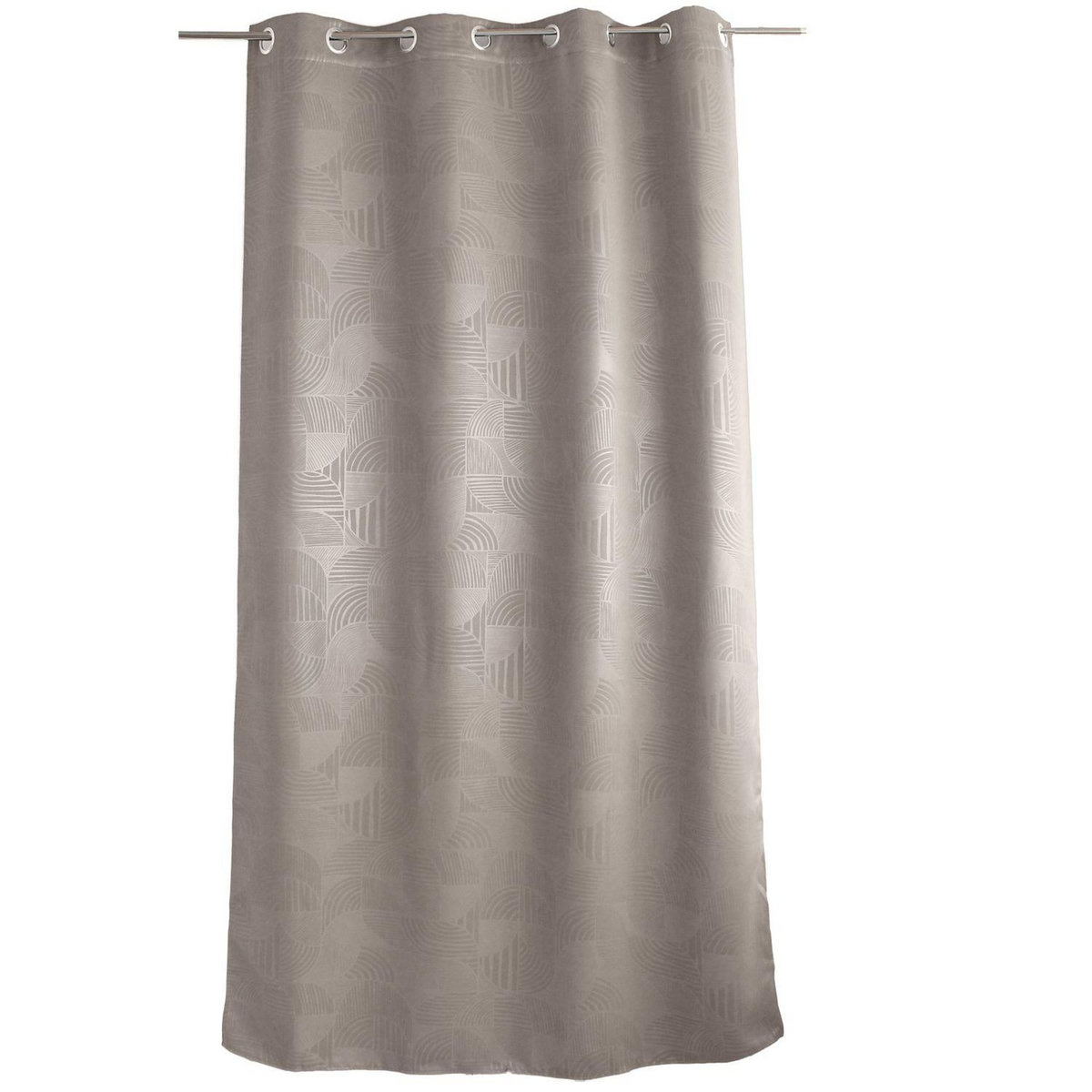 TOILINUX Rideau frappé occultant SIGNATURE - 140 x 240 cm - Naturel
