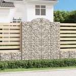 VIDAXL Paniers a gabions arques 2 pcs 200x30x220/240 cm fer galvanise