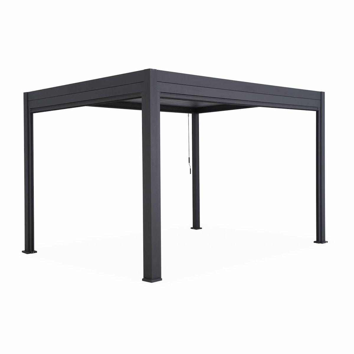 SWEEEK Pergola Bioclimatique – Triomphe – 4x3m, aluminium, à lames orientables + store 3m