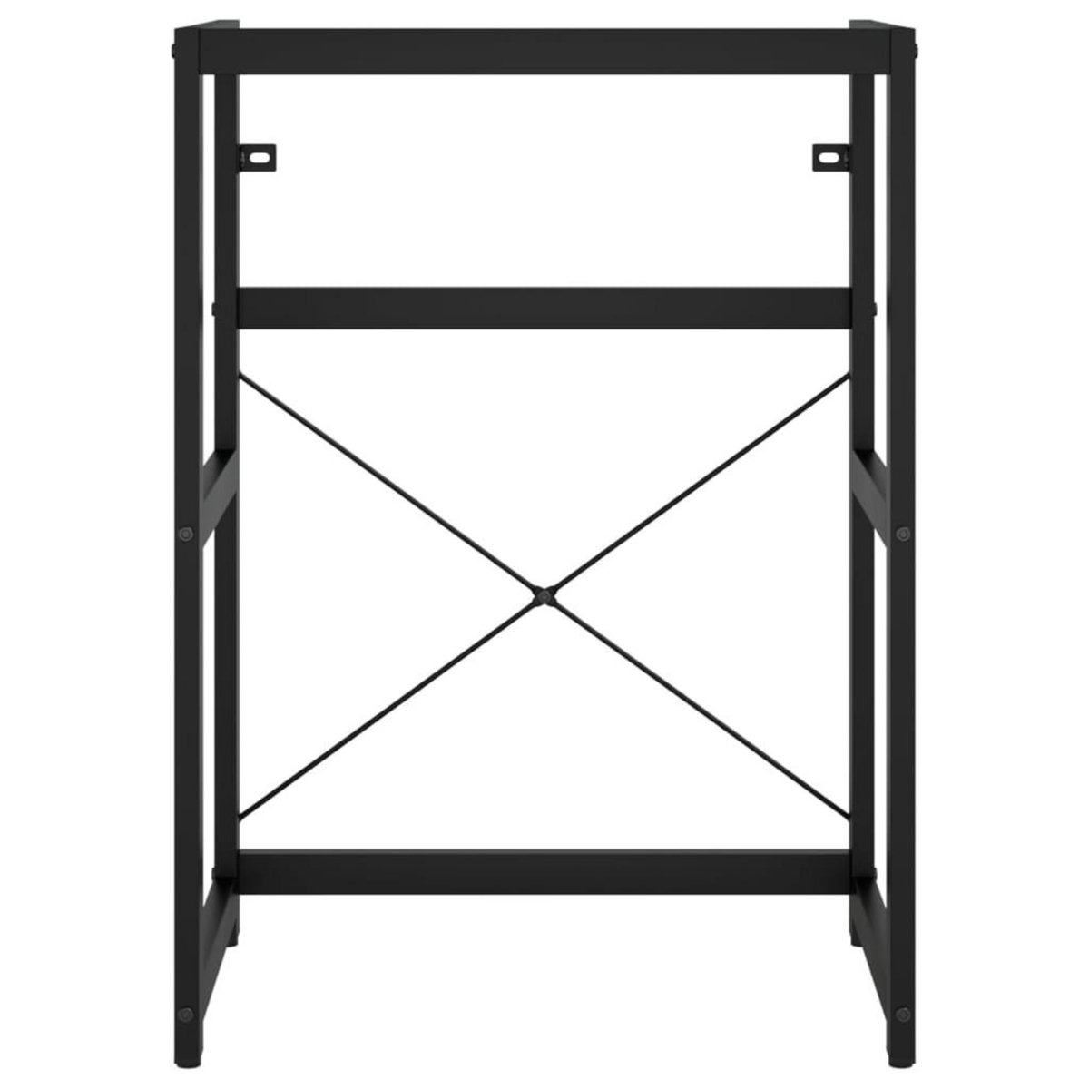 VIDAXL Cadre de lavabo de salle de bain vasque a encastrer Noir Fer