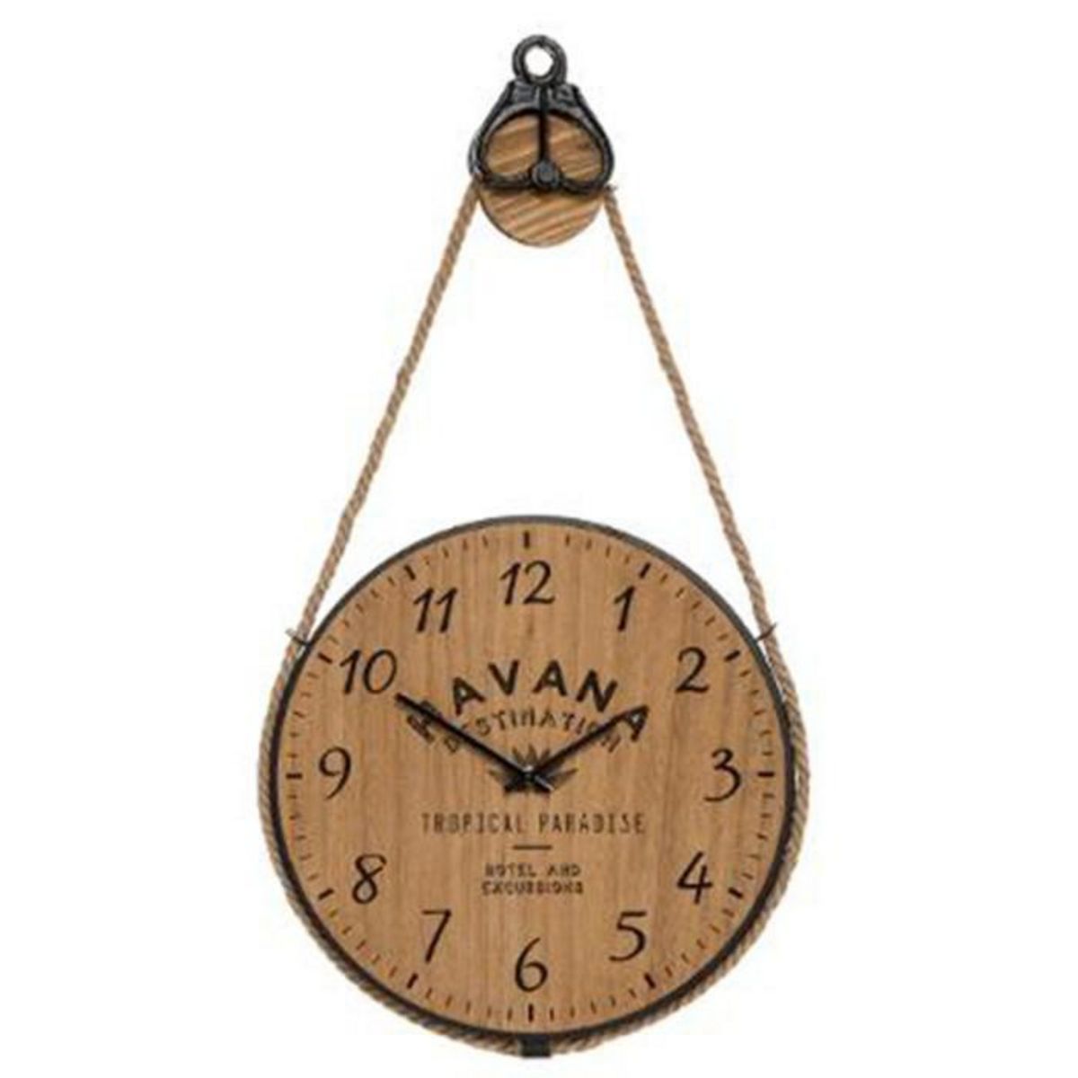 ATMOSPHERA Horloge Murale Vintage  Cuba  72cm Naturel