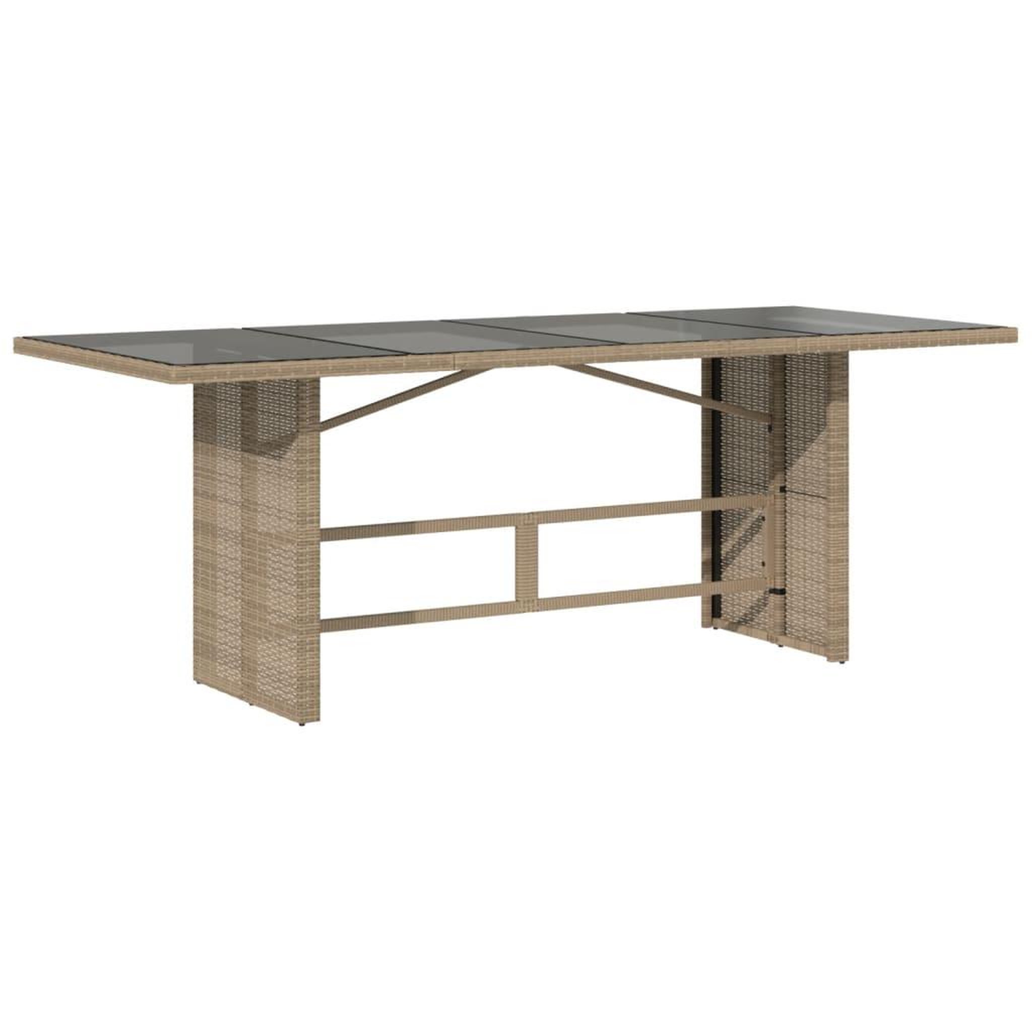 Voir la diapositive 4 : VIDAXL Ensemble a manger de jardin et coussins 9 pcs beige Poly rotin