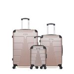 BLUESTAR BLUESTAR - LOT DE 3 - Valises grand format, weekend et cabine XXS OTTAWA. Coloris disponibles : Beige, Gris, Rose