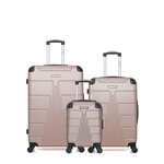 BLUESTAR BLUESTAR - LOT DE 3 - Valises grand format, weekend et cabine XXS OTTAWA. Coloris disponibles : Gris, Beige, Rose