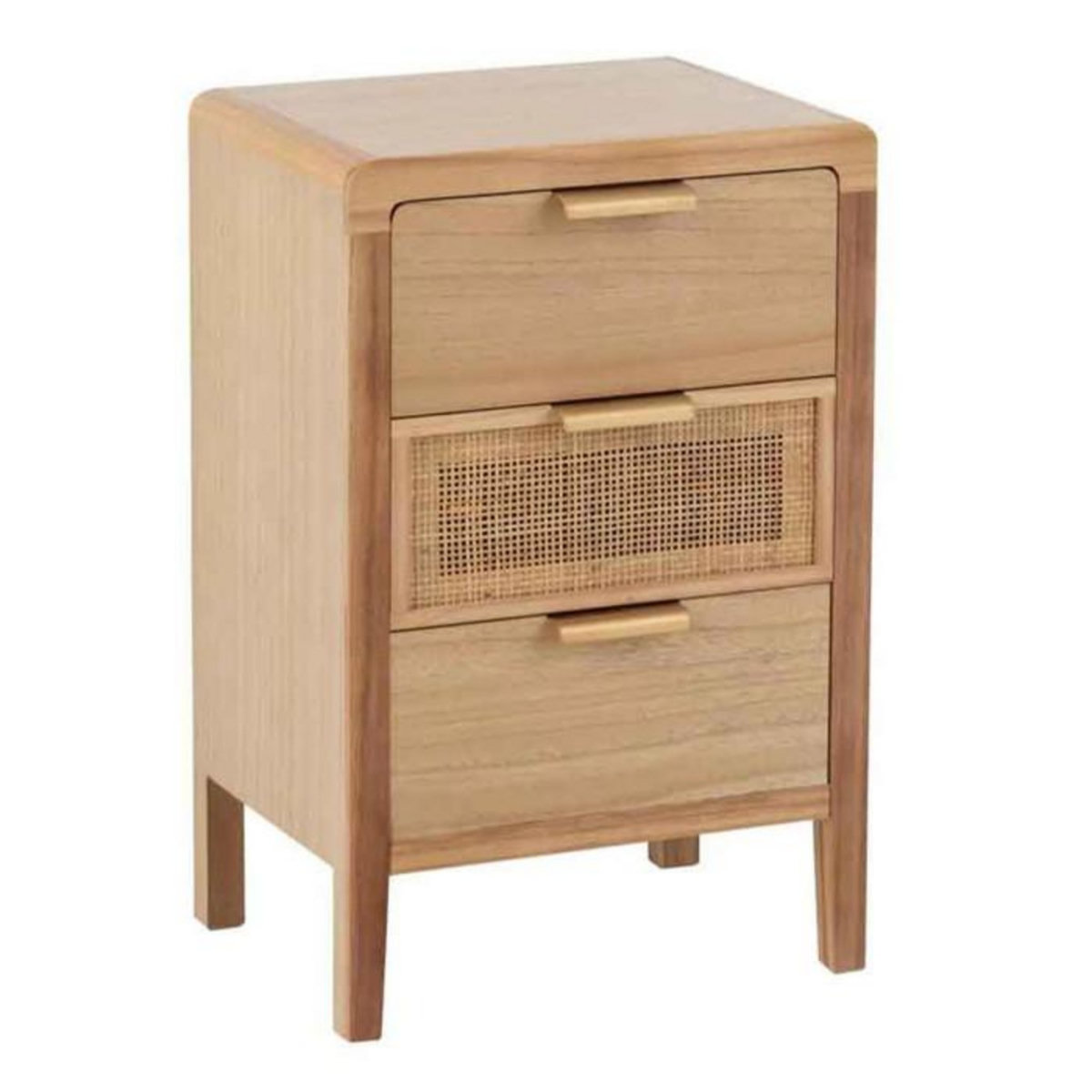 Paris Prix Buffet 3 Tiroirs en Bois  Nivelo  62cm Naturel