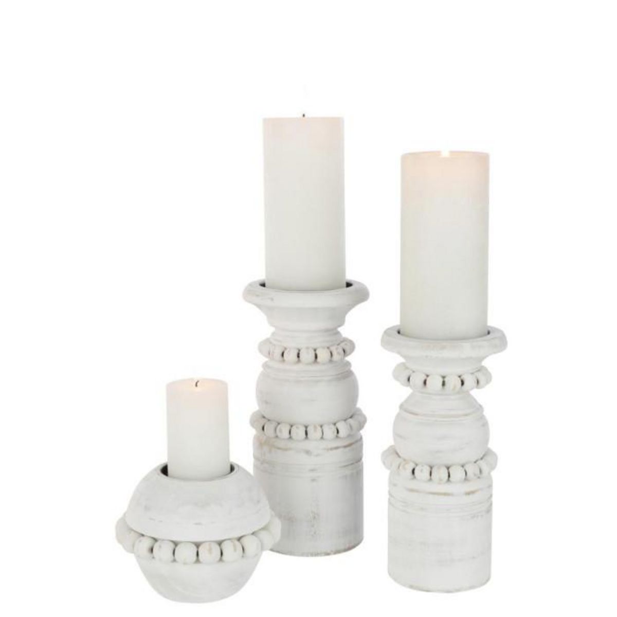 Paris Prix Bougeoir Déco en Pin  Pila  23cm Blanc