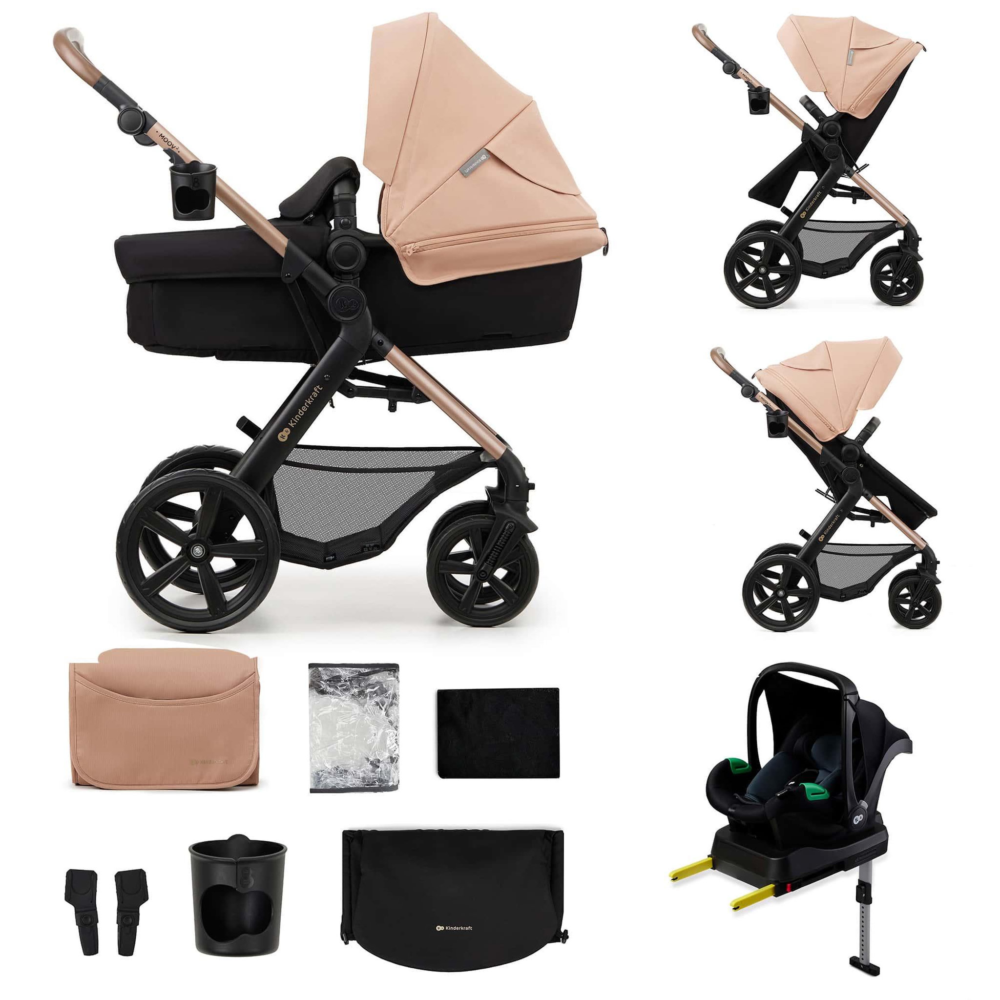 Voir la diapositive 1 : KINDERKRAFT Poussette 4en1 moov 2 pratique et confortable