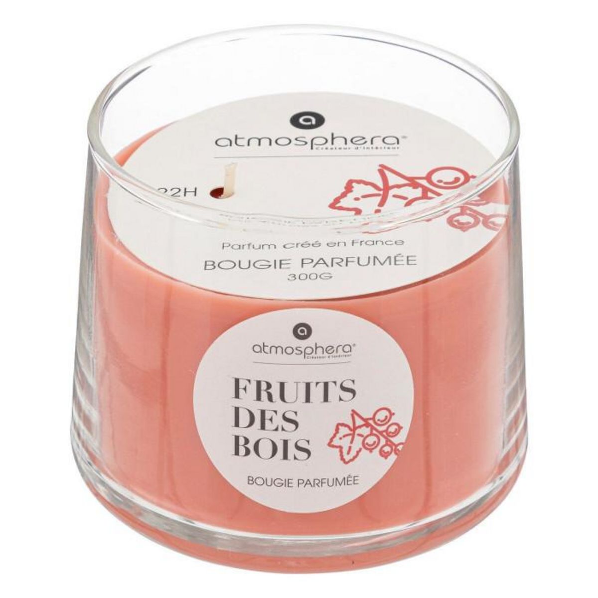 ATMOSPHERA Bougie Parfumée en Verre  Izor  300g Fruit des Bois