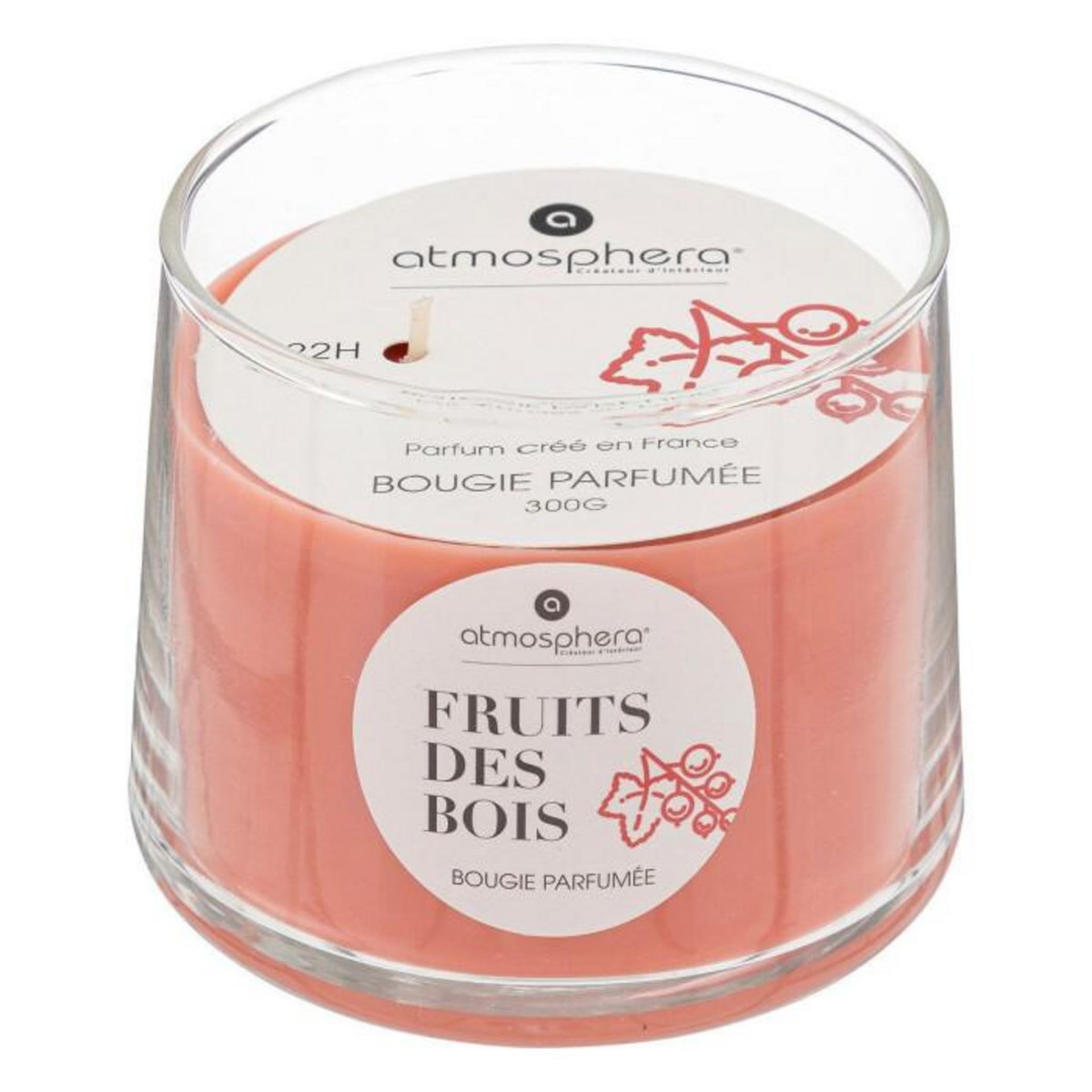 ATMOSPHERA Bougie Parfumée en Verre  Izor  300g Fruit des Bois