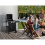 Voir la diapositive 2 : Habitat et Jardin Barbecue gaz  Feria 4  - 4 brûleurs dont 1 latéral - 11.5 kw - Noir