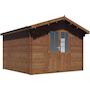 Voir la diapositive 1 : Habitat et Jardin Abri de jardin bois  traité autoclave marron  Montlaur  - 18,9 m² - 35 mm