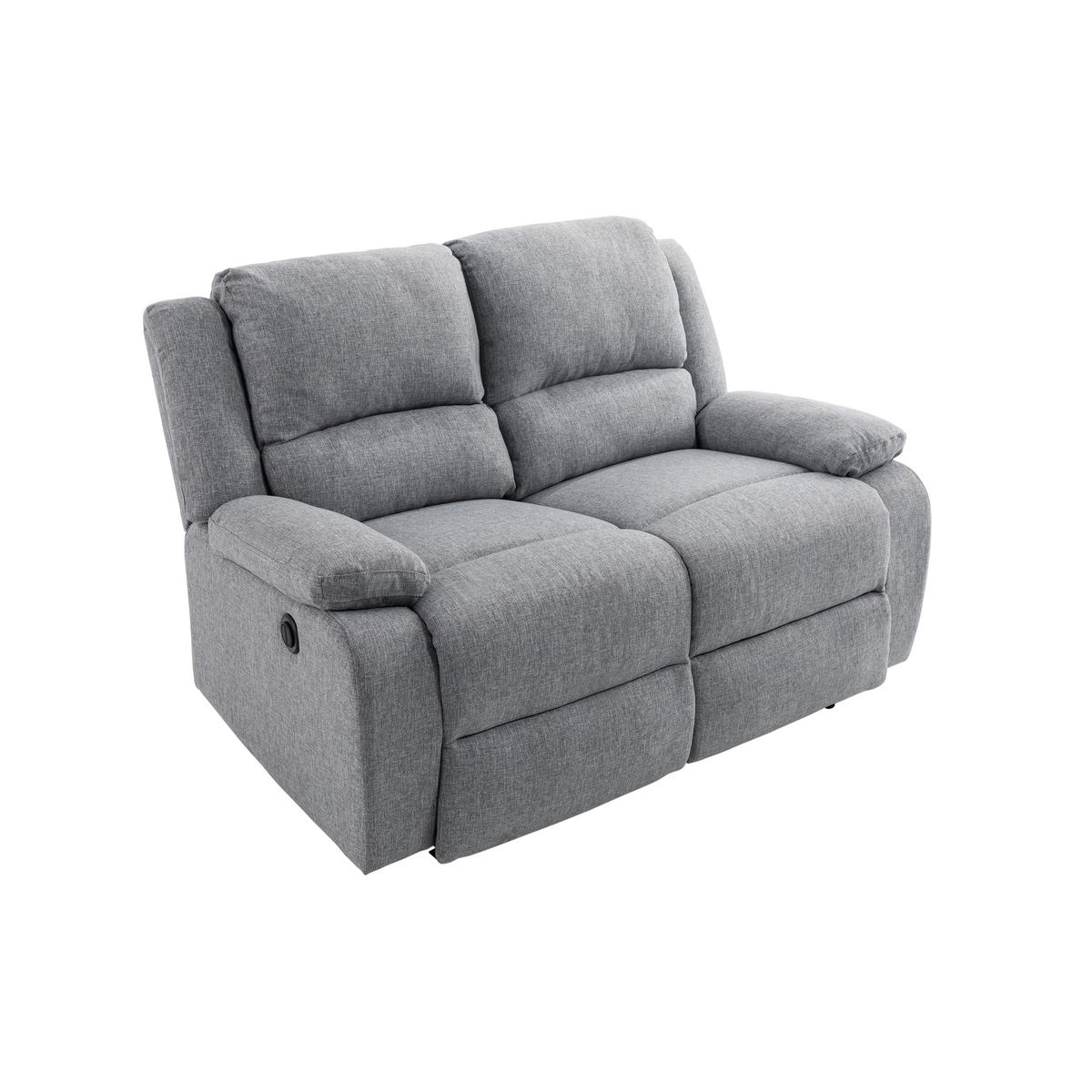 Canapé relax électrique HELENA 2 ou 3 places tissu gris clair