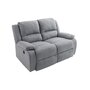 Voir la diapositive 6 : Canapé relax électrique HELENA 2 ou 3 places tissu gris clair
