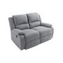 Voir la diapositive 6 : Canapé relax électrique HELENA 2 ou 3 places tissu gris clair