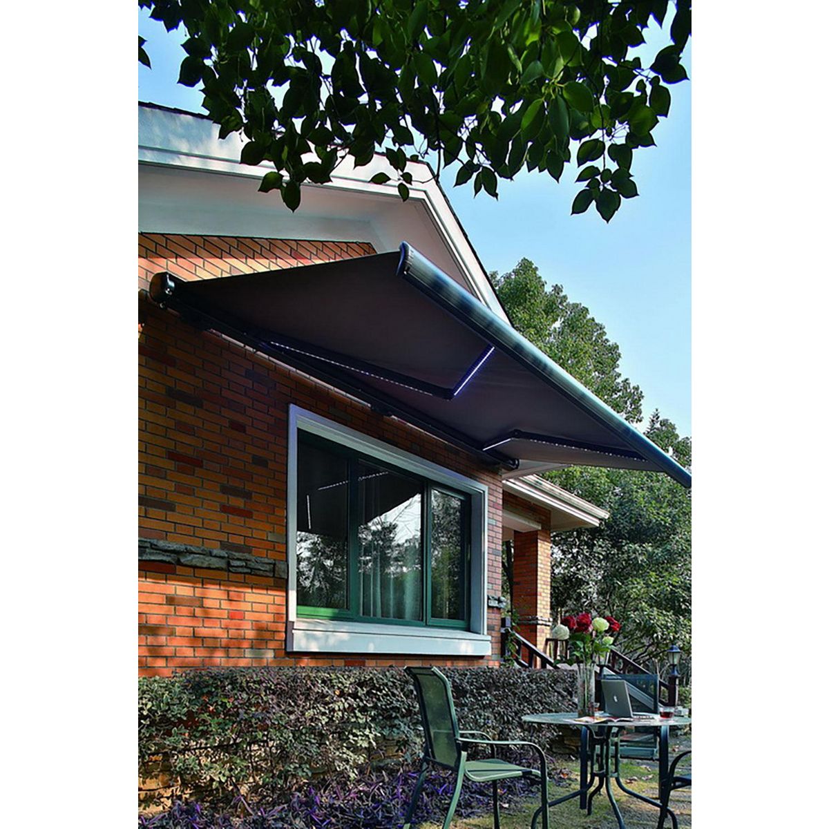 CONCEPT USINE Store banne LED motorisé 4 x 3 m gris CETO