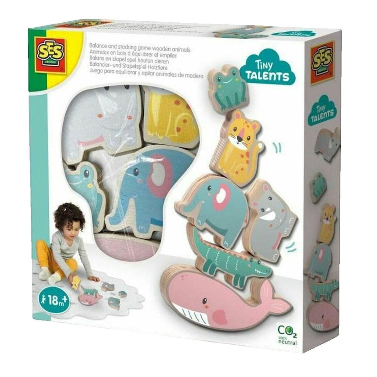 Creative Toys Jouet éducatif ses-creative Animaux en bois multicolore