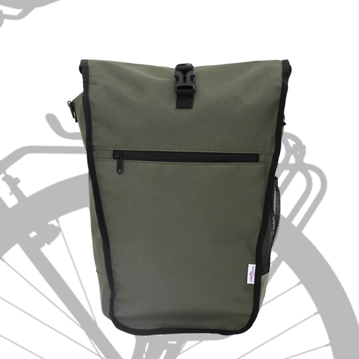 VIDAXL Sac à vélo pour porte bagages 20 L Vert Olive 34x16x59 cm
