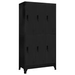 VIDAXL Armoire a casiers Noir 90x45x180 cm Acier