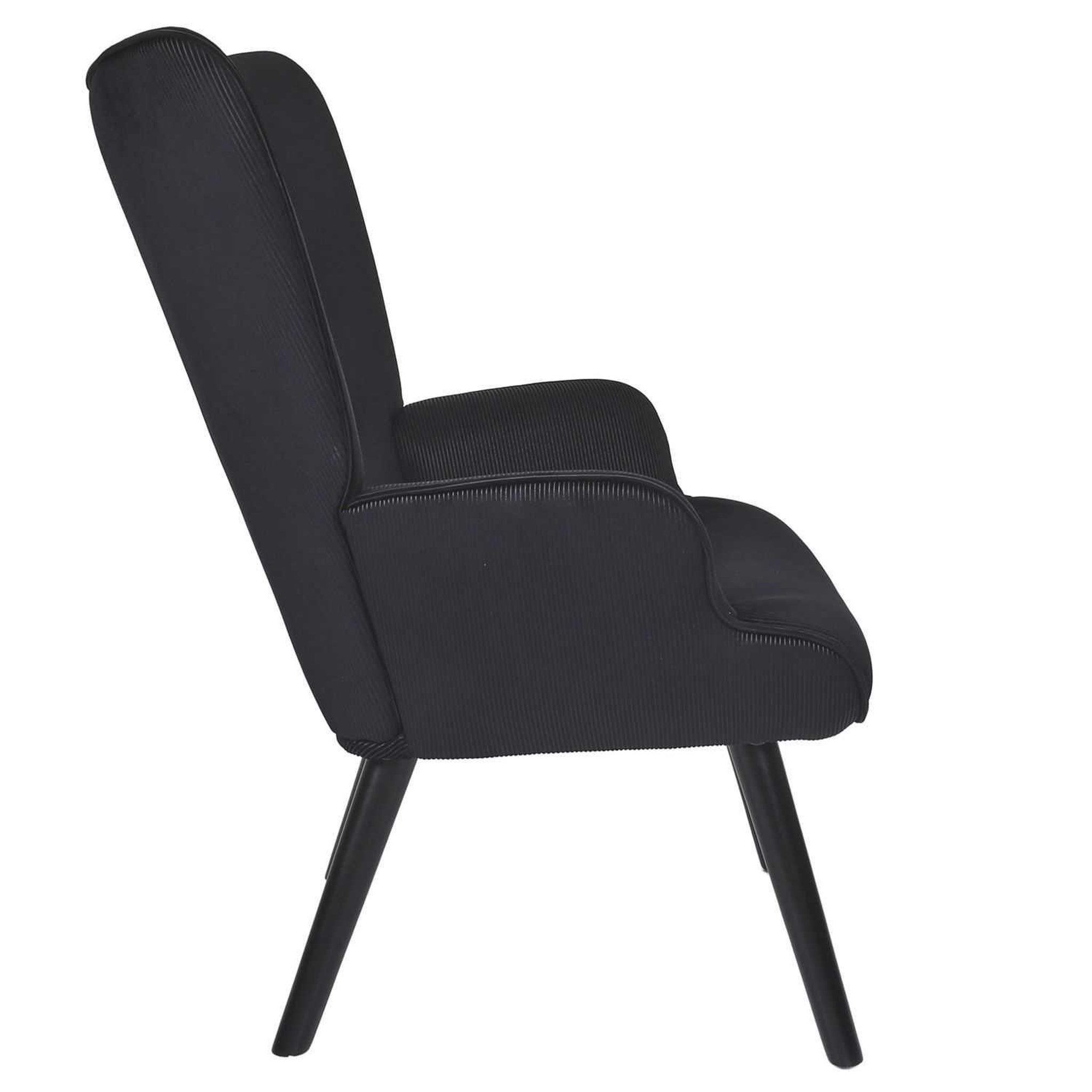 Voir la diapositive 4 : The Home Deco Factory Fauteuil de salon en velours côtelé Giulia