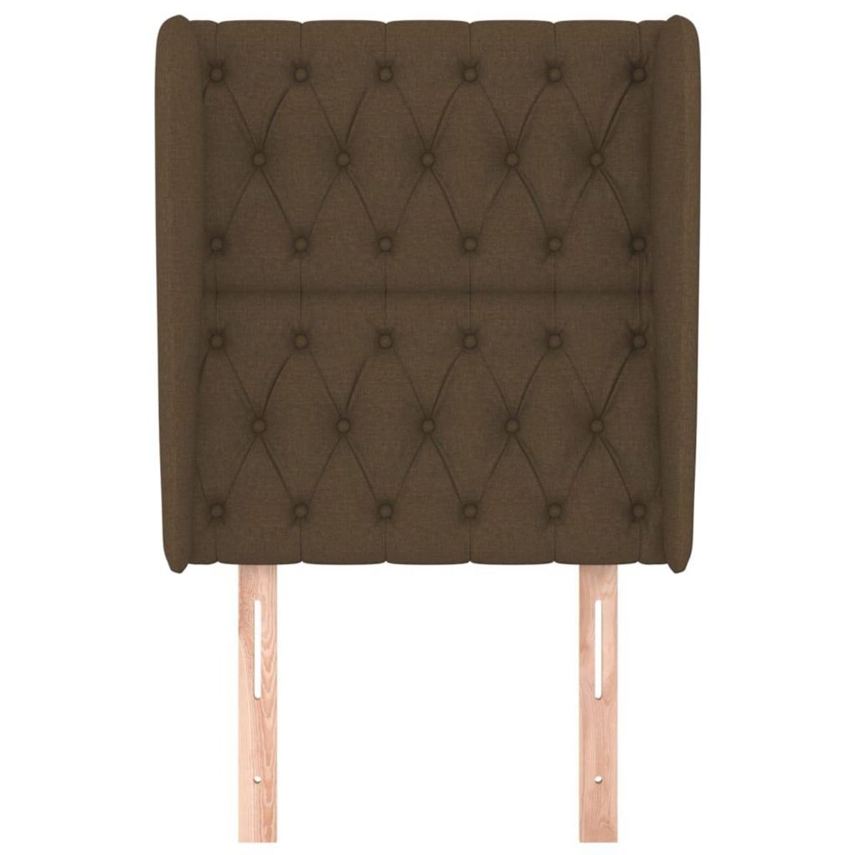 VIDAXL Tete de lit avec oreilles Marron fonce 83x23x118/128 cm Tissu